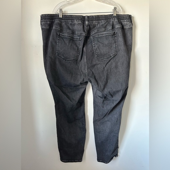 Torrid Feel the Fit Black Elastic Drawstring Waist Straight Leg Jeans - Picture 2 of 3